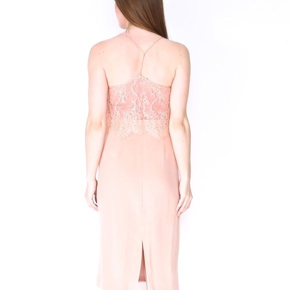 MADEWELL Silk Lowlight Lace-Inset Midi Dress - Picture 7 of 10